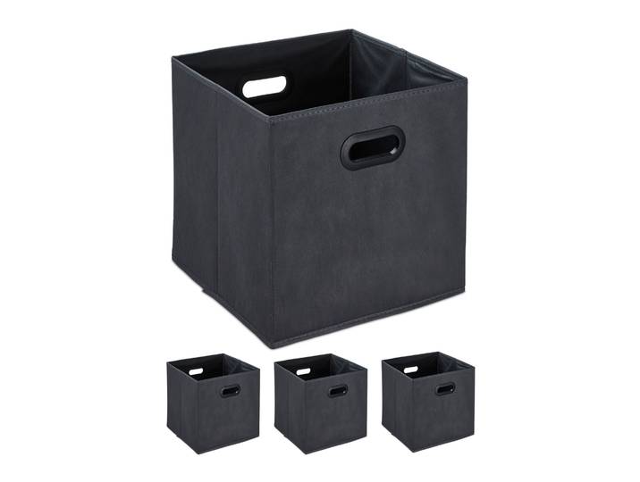 Aufbewahrungsbox in Anthrazit 4er-Set Anthrazit
