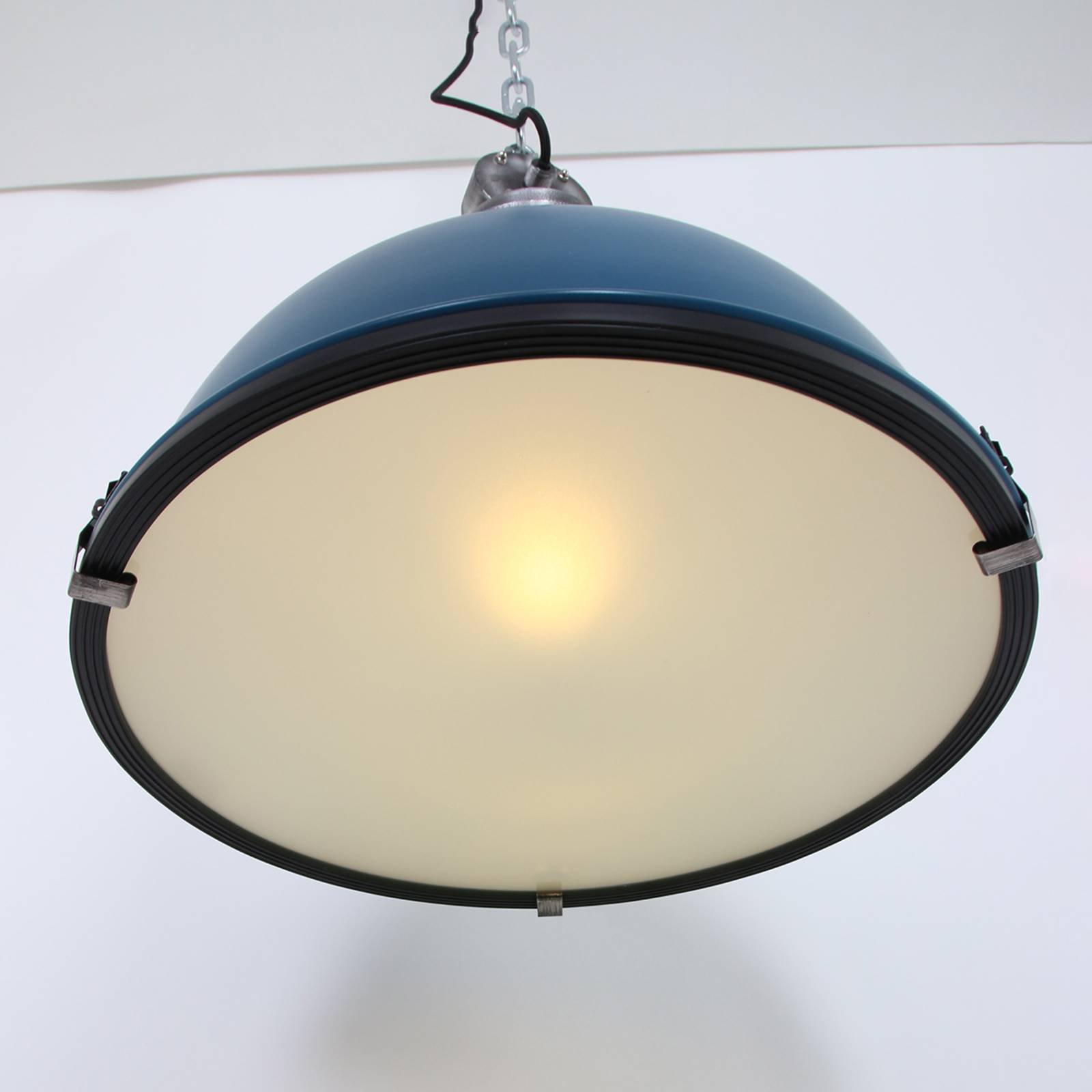 Steinhauer Pendant Light Bikkel, dimmable, Blue, Living / Dining Room, metal, Industrial Design, Ceiling Light
