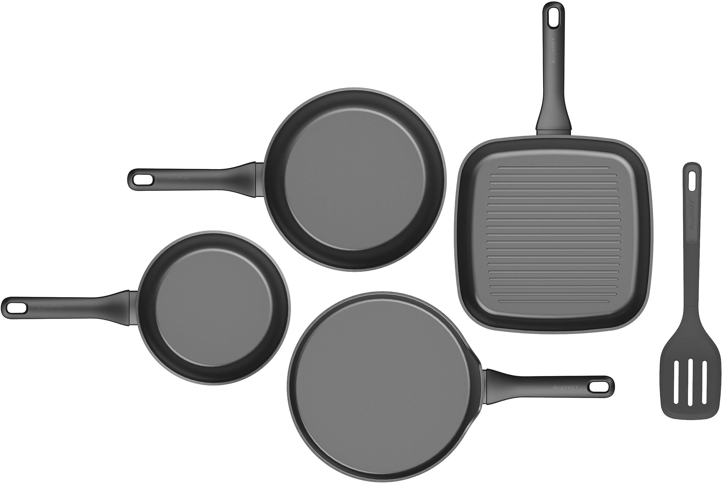 Pfannen-Set BERGHOFF "HELIX AH 4-teilig", schwarz, Pfannen, Pfannen-Set schwarz Einheitsgröße