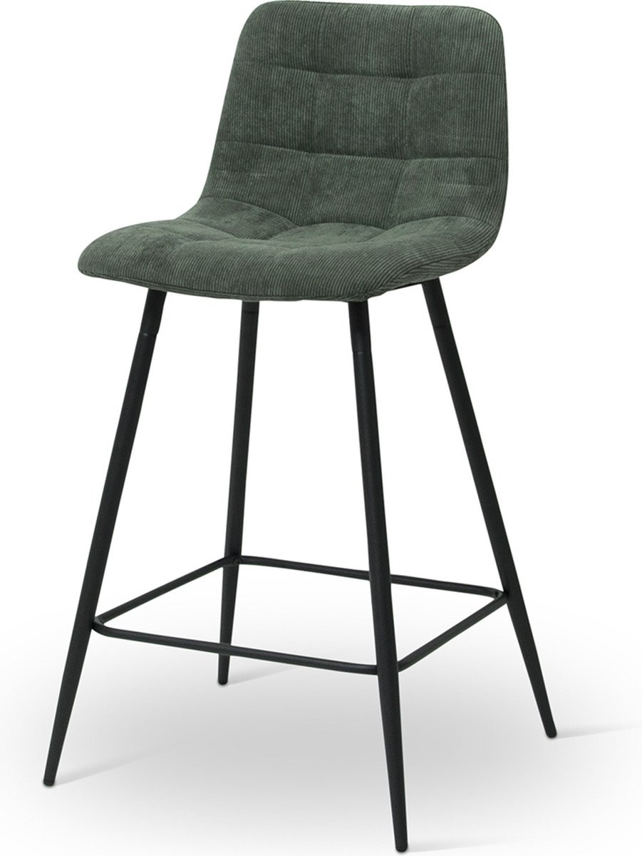 Milton & Oldbrook Barkruk Berlin met Ribstof in Groen