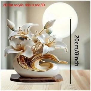 Uplifted Finds Table Flower Decoration Desktop Plaque For Living Room Bedroom And Office b
