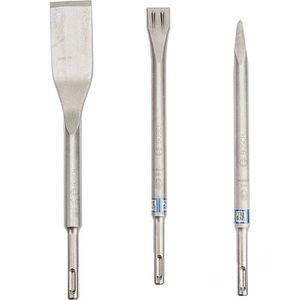 Bosch Meißel PRO SDS plus-5C, 2607019159, SDS+, 3-teiliges Set, Spitz, Flach und Fliesenmeißel