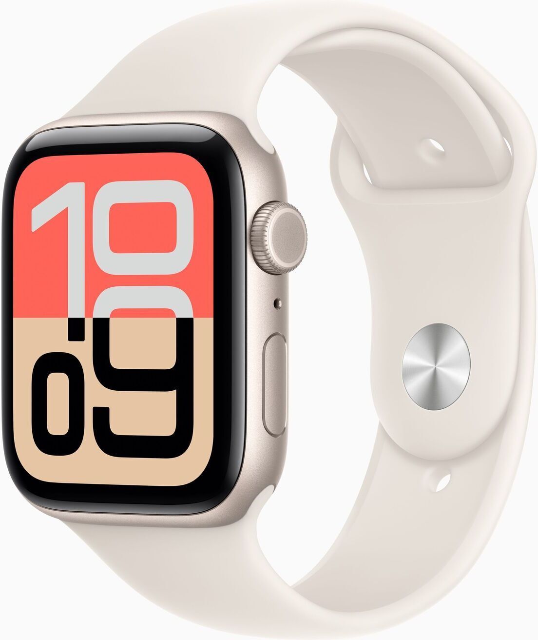 Apple Watch SE 3 44 mm (2025)   GPS + Cellular   Starlight   Starlight Sport Band M/L - Refurbished