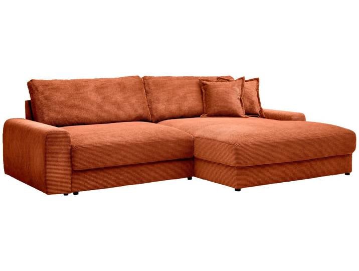 Z2 Ecksofa NAPOLI, terracotta, Cord