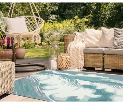 Lush Decor Capri Wave Indoor/Outdoor Area Rug