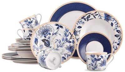 STP Goods Melody of Flowers Bone China Dinnerware Set of 20 for 4 pers.