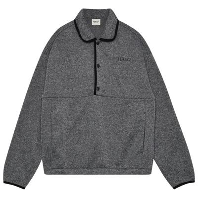 Halo - Fusion Polo Knit - Fleecepullover Gr S grau