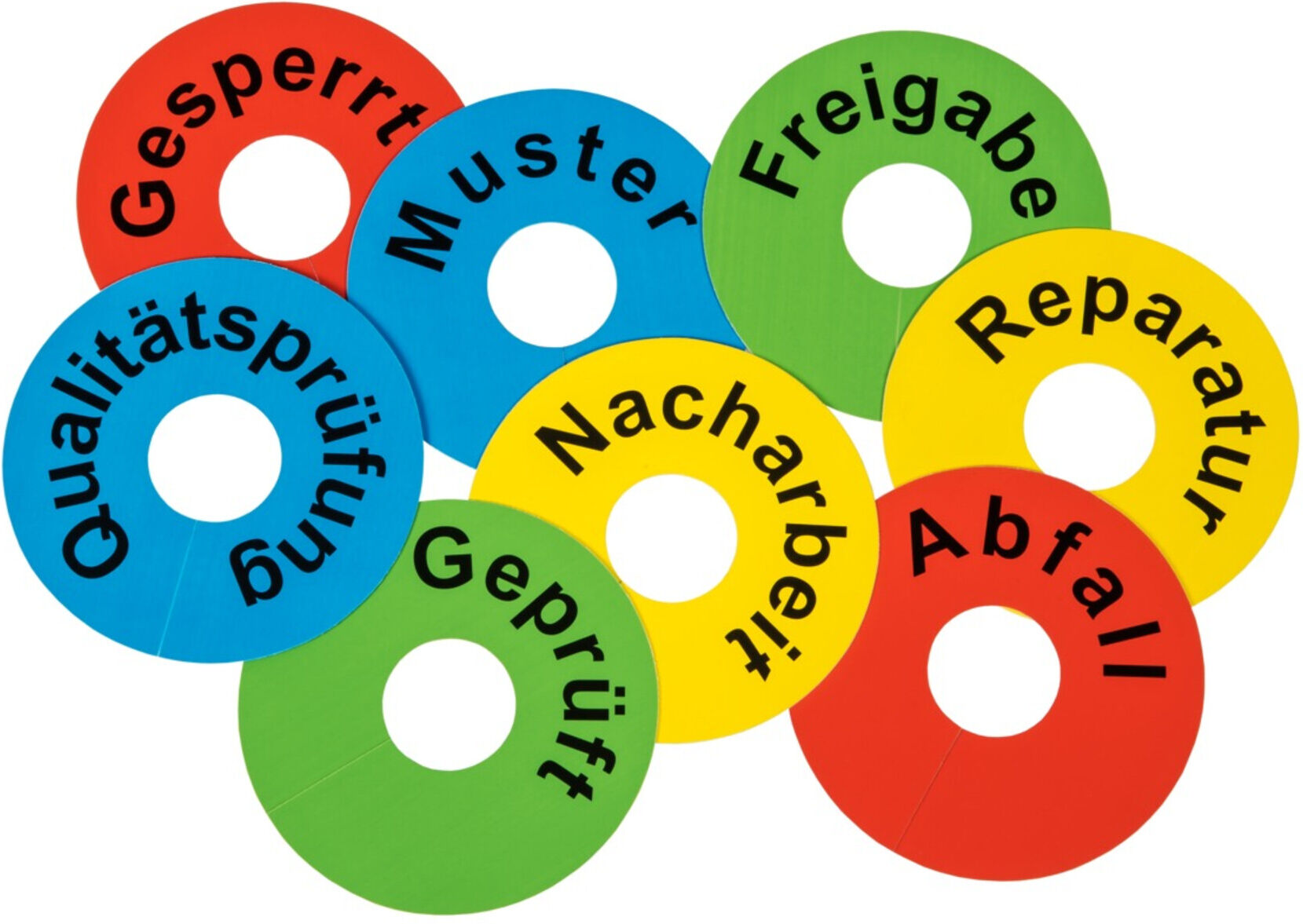 Eichner PVC-Anhänger ABFALL, roter Grund, rund (9219-01037)