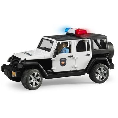 bruder 02526 Jeep Wrangler Rubicon Unlimited Polizeifahrzeug, L+S und Polizist