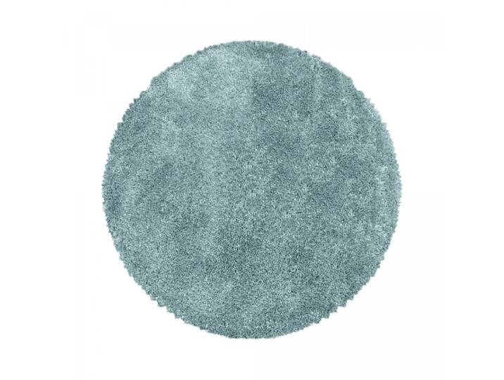 Tapis shaggy 120x120 rond bleu