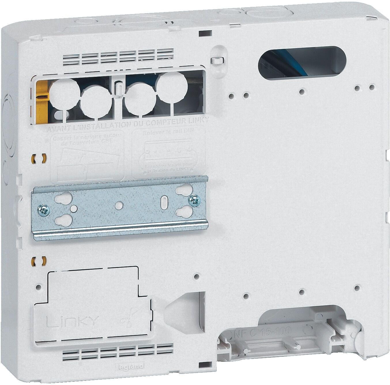 Platine disjoncteur branchement et compteur 225 x 250 x 45 mm pour Drivia 13 et 18 LEGRAND 401181