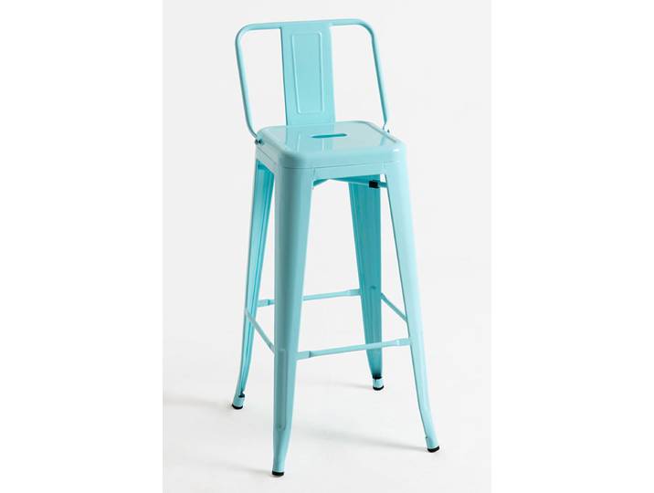 4er Set Torix Hocker mit Rückenlehne 100 cm - Blau Himmel
