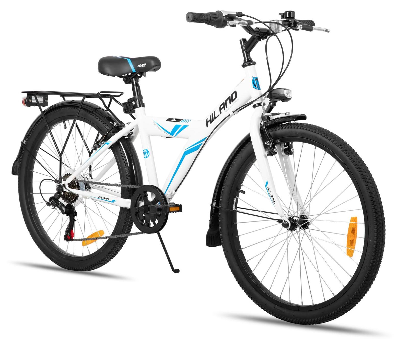 Kinder-Mountainbike 24 Zoll, 6 Gänge, Doppel-V-Bremsen, weiß
