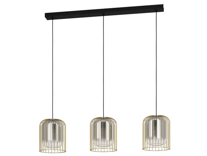 Hängeleuchte Caminata Schwarz Goldfarben B:17 cm