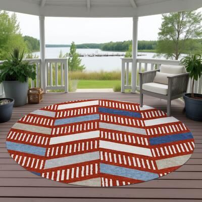 Addison Rugs Machine Washable Indoor/ Outdoor Modern Corinna Chantille Rug