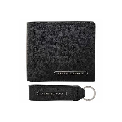 Geldbörse ARMANI EXCHANGE "Geldbörse Barcelona Gift Set", Herren, schwarz, Kleinlederwaren