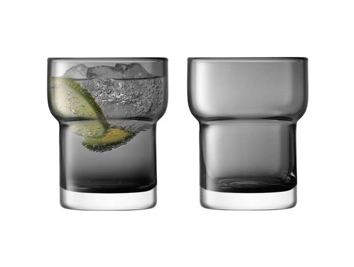 LSA International Becher-Set Utility schiefergrau Glas H 10 cm 0.3 l 2 Stk - Becher-Set