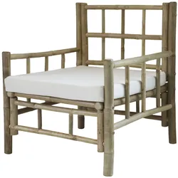 Chic Antique Bambus Sessel Lyon, 67 x 67 x 80 cm