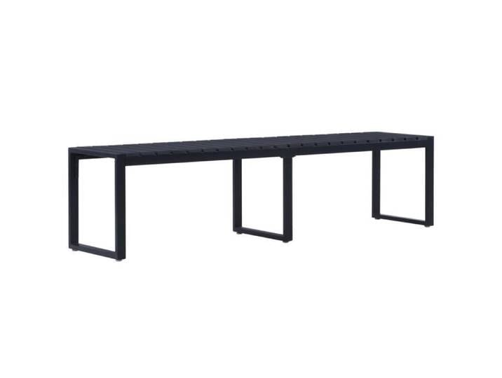 Banc de jardin - VIDAXL - 180 cm - Panneau PS - Noir