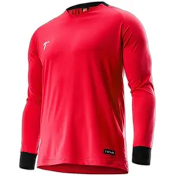 T1tan, Unisex, Sportshirt, Langärmeliges Torwarttrikot (S), Rot, S