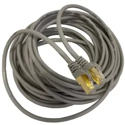 Vago-Tools CAT7 Patchkabel Netzwerkkabel grau 30m rund