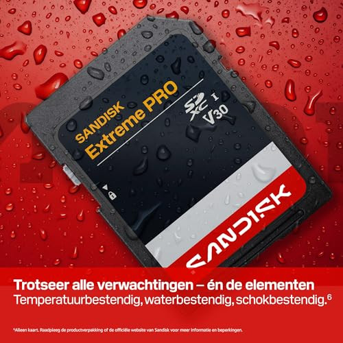 SanDisk Extreme Pro SDXC geheugenkaart, 256 GB, V30, zwart