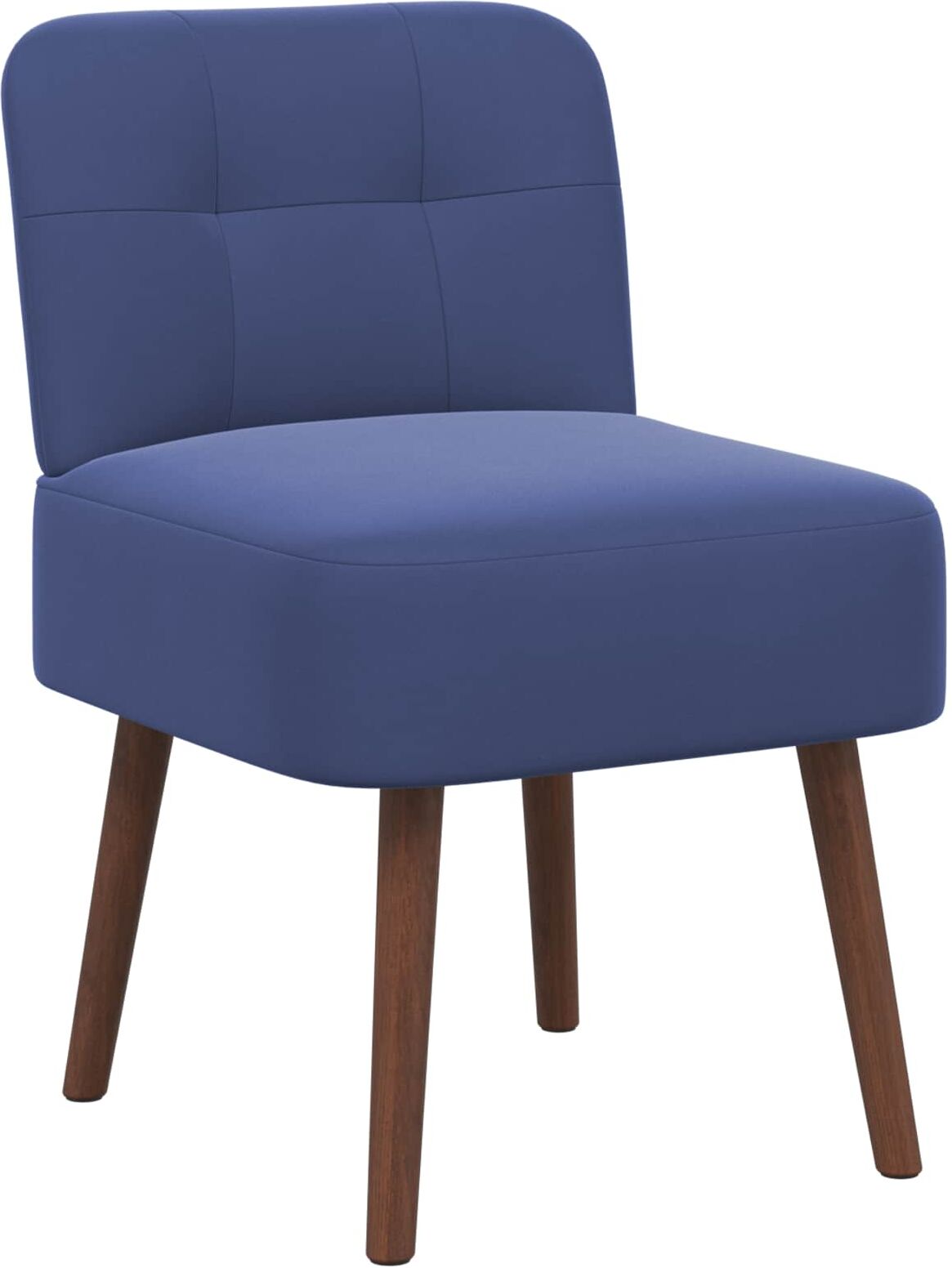 vidaXL Fauteuil à pantoufle Bleu police Velours
