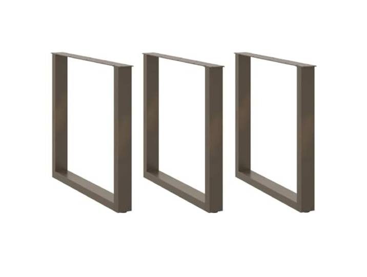 HGDFWRQW 3er Set Tischbeine U-Form Stahl 90x73 cm Tischkufen Natur Ideal für Esszimmer und Arbeitszimmer mit verstellbaren Bodenschonern für wackelfreien Stand auf unebenen Böden.