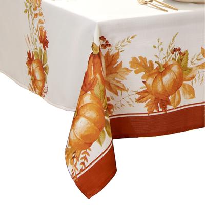 Threadmade Autumn Pumpkin Grove Fall Tablecloth
