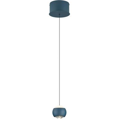 MUSTERRING LED Pendelleuchte "CANNON, 1-flammige LED Hängelampe 5W 500Lumen 2300-4000K CCT", blau, 1, Ø 10cm H: 195cm, 1 Stk., Leuchten, mit Fernbedienung, stufenlos höhenverstellbar max 195cm dimmbar Memory, LED Pendelleuchte