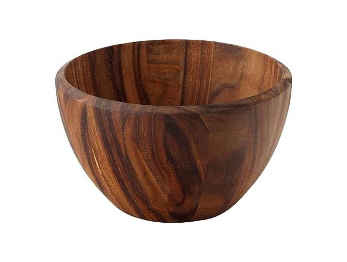Continenta Holzschüssel, Obstschale, Holzschale aus Akazien-Kernholz in Edel Ausführung, wunderschöne Holz-Musterung, Größe: Ø 30 x 18 cm