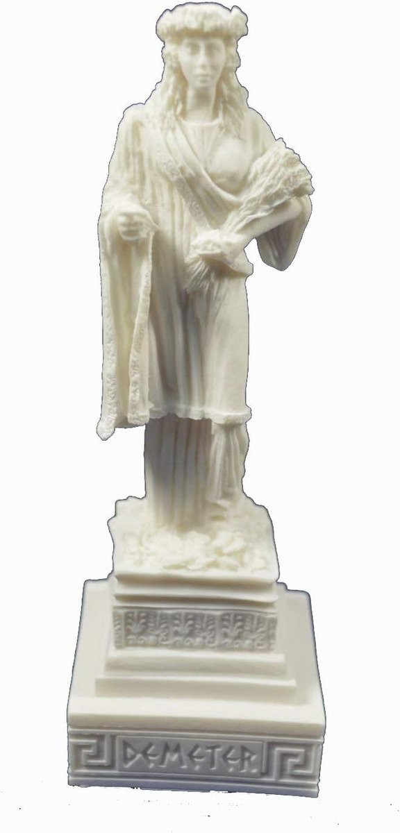Oogstbeeld Godin Decoratief Beeld Griekse Mythologie Handgemaakt Wit Hoogte: 16 cm