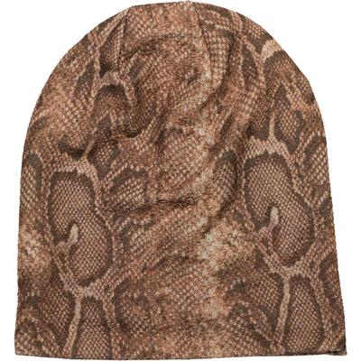 Beanie STYLEBREAKER "Beanie Mütze Glitzer Schlangen Muster", Herren, braun (hellbraun), Obermaterial: 50% Viskose CV. 50% Polyester PES., Modisch, Mützen Beanie