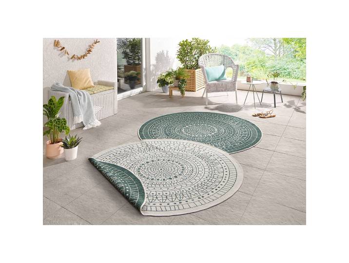 Tapis intérieur-extérieur Porto Vert/Vert vieilli Tissu Ø 200cm