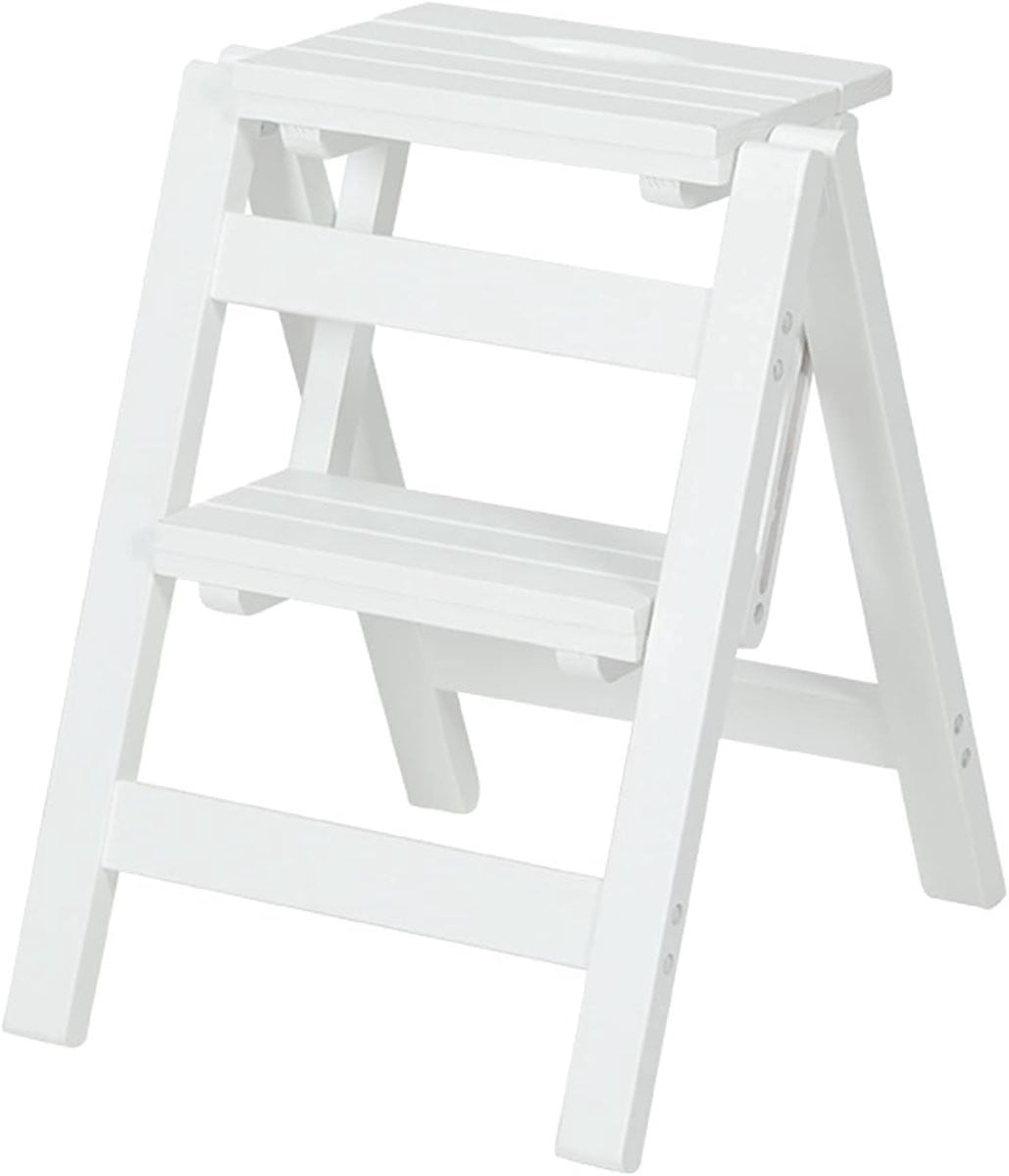 Opvouwbare houten trapladder met 3 treden - Groen