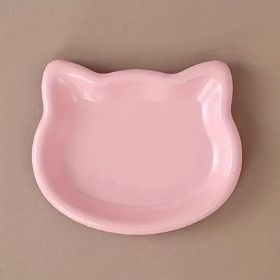 Perfect Picks Market Anti Black Chin Cat Food Dish Multi Compartment Pet Bowl For Healthy Feeding 1pc Pink