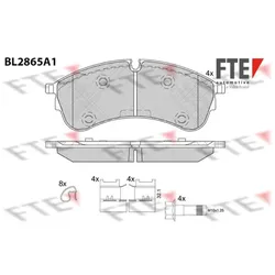 Bremsbelagsatz Scheibenbremse FTE 9011105 für VW Man Crafter Tge