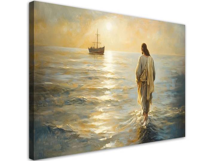 Feeby Leinwandbild Künstlerische und religiöse Werke 120x80cm, Beige, Religion/Spiritualität, Rechteckig, 120x80 cm, Bilder & Rahmen, Bilder, Leinwandbilder