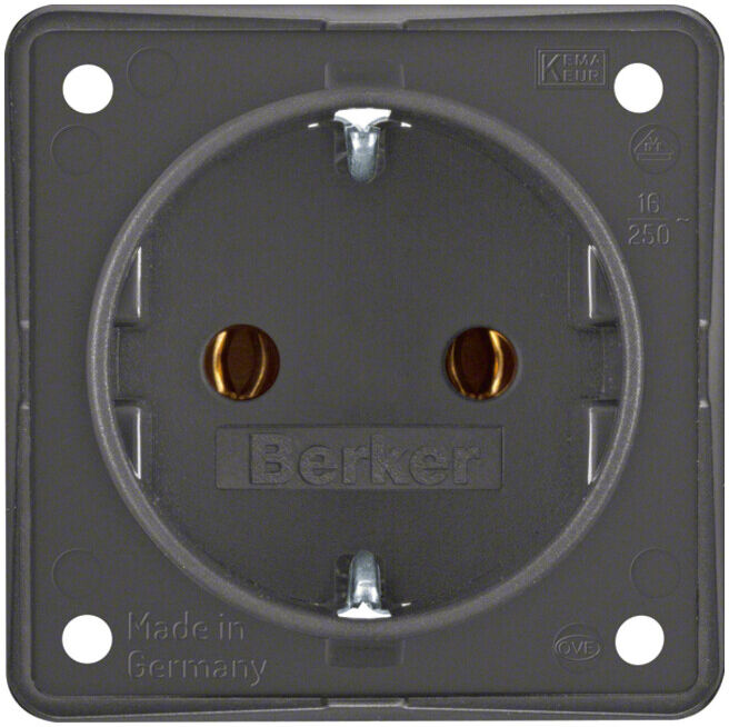 Berker Prise Schuko anthracite avec bornes de connexion 947782505 (947782505)
