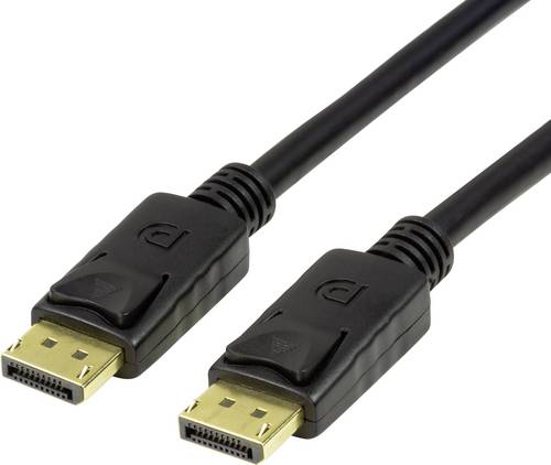 LogiLink DisplayPort Anschlusskabel DisplayPort Stecker, DisplayPort Stecker 1.00m Schwarz CV0119 DisplayPort-Kabel