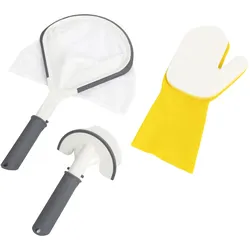 Bestway Whirlpool Reinigungs-Set All In One Lay-Z-Spa | Bürste - Handschuh - Kescher