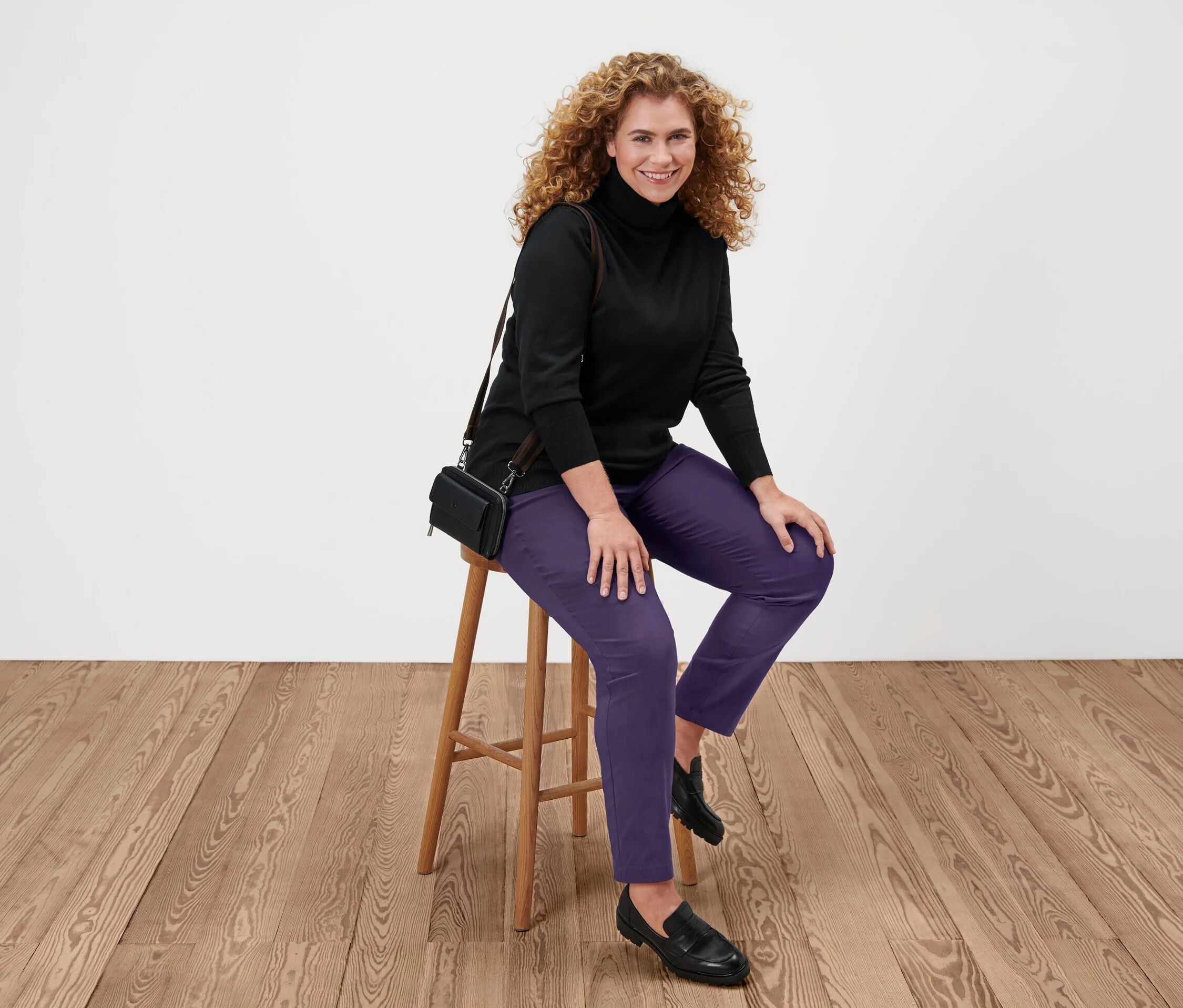 Tchibo - Feinstrick-Rollkragenpullover - Damen - Gr. L - schwarz