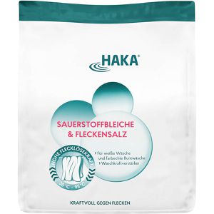 HAKA Fleckenentferner Sauerstoffbleiche & Fleckensalz, Pulver, gegen alle Flecken, für alle Textilien, Sauerstoff, 1,5 kg