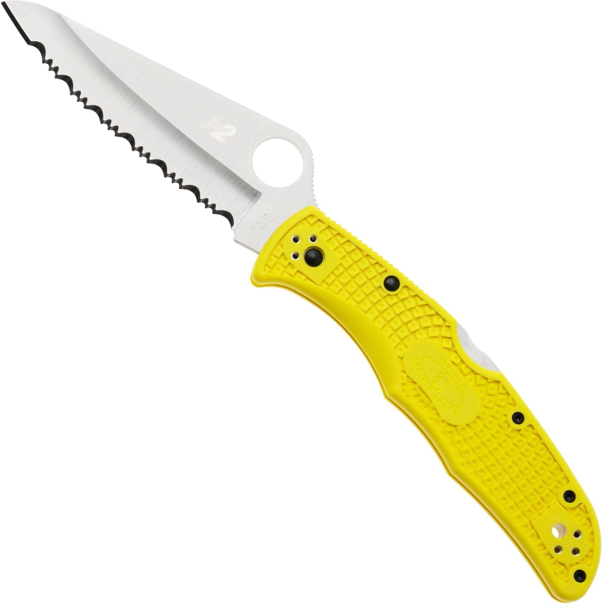 Spyderco Pacific Salt 2 Yellow C91SYL2 coltello da tasca seghettato