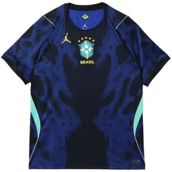 Nike, Herren, Sportshirt, Air Jordan x CBF Brasilien Dri-Fit Stadion-Auswärtstrikot Old Royal/Schwarz (XS), Blau, Schwarz