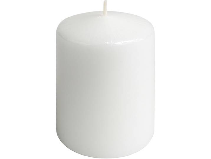 Stumpenkerze Weiss, Ø 6 x 8 cm