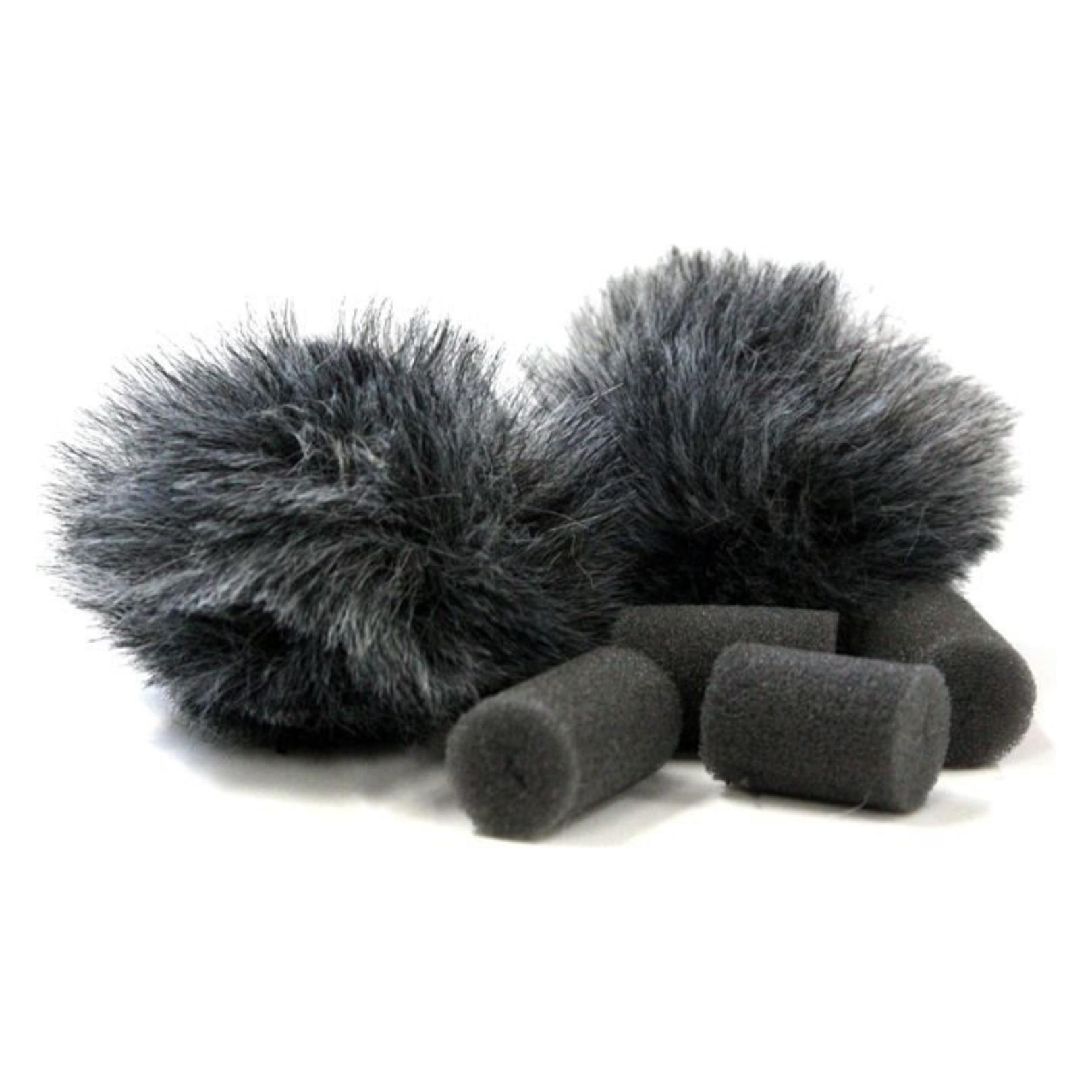 Rycote Grey Lavalier Windjammer pair (Fell) (065502)