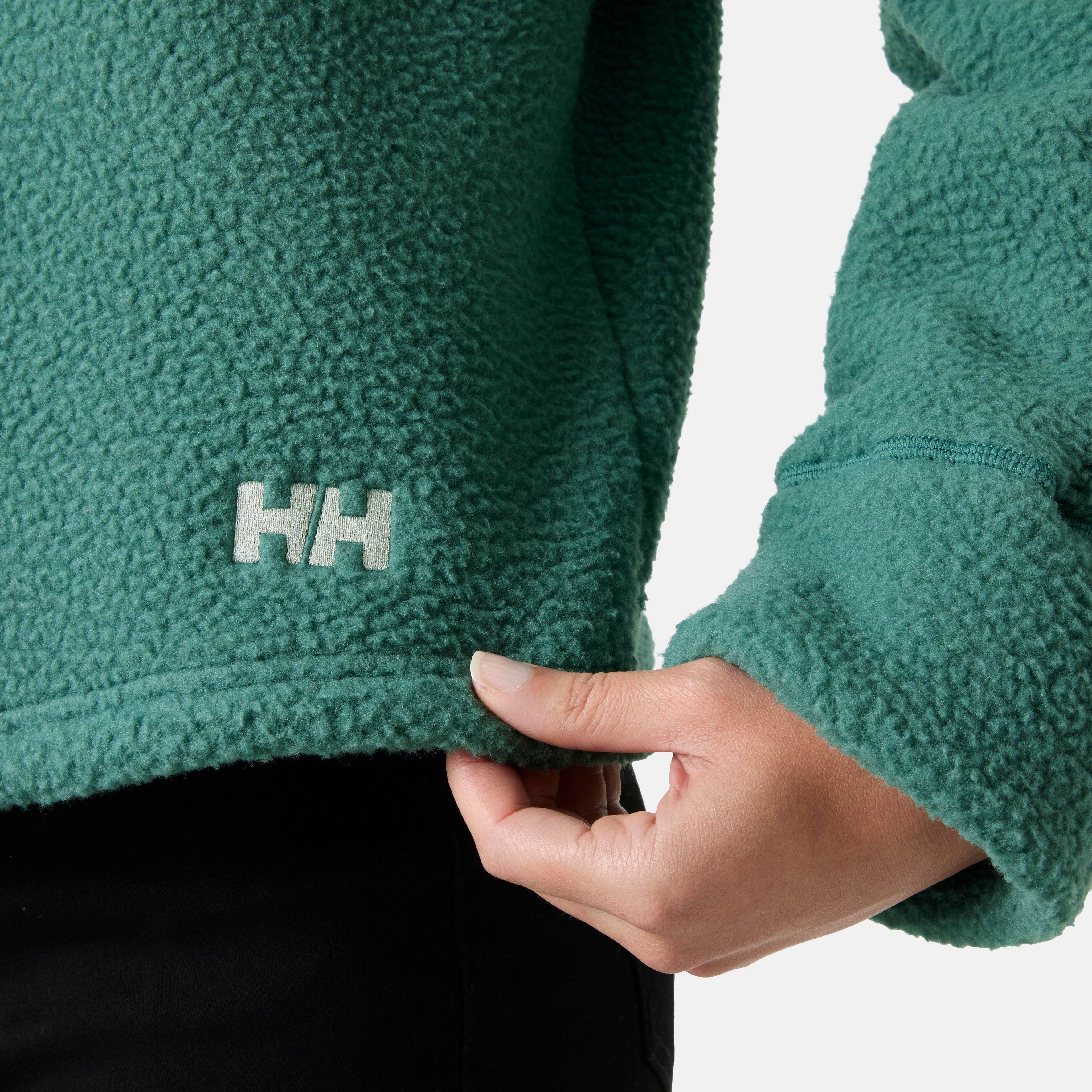Fleeceshirt HELLY HANSEN "W IMPERIAL PILE ZIP PULLOVER", Damen, Gr. M, grün (opal grün), Obermaterial: 100% Polyester, normal, Rundhals, Shirts Fleeceshirt opal grün M