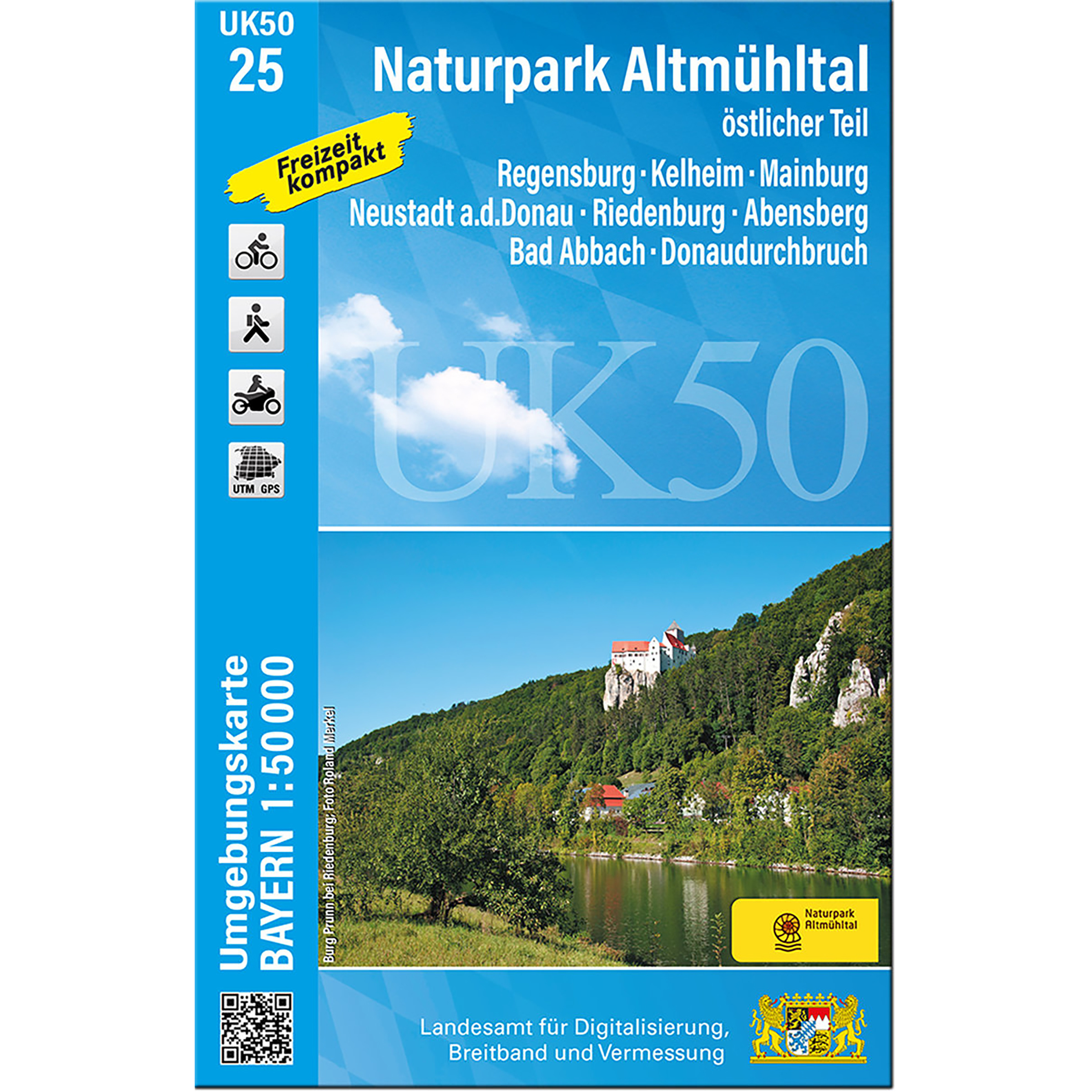 Landesamt Digitalisierung, Breitband, Vermessung UK 50-25 Naturpark Altmühltal, östlicher Teil Topografische Karten Aufl. 2023