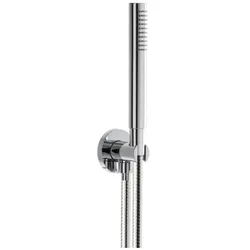 Herzbach Living Spa Wannenset 11.620222.2.01 mit Konushalter, Brauseanschlussbogen, 1.250mm, round, chrom